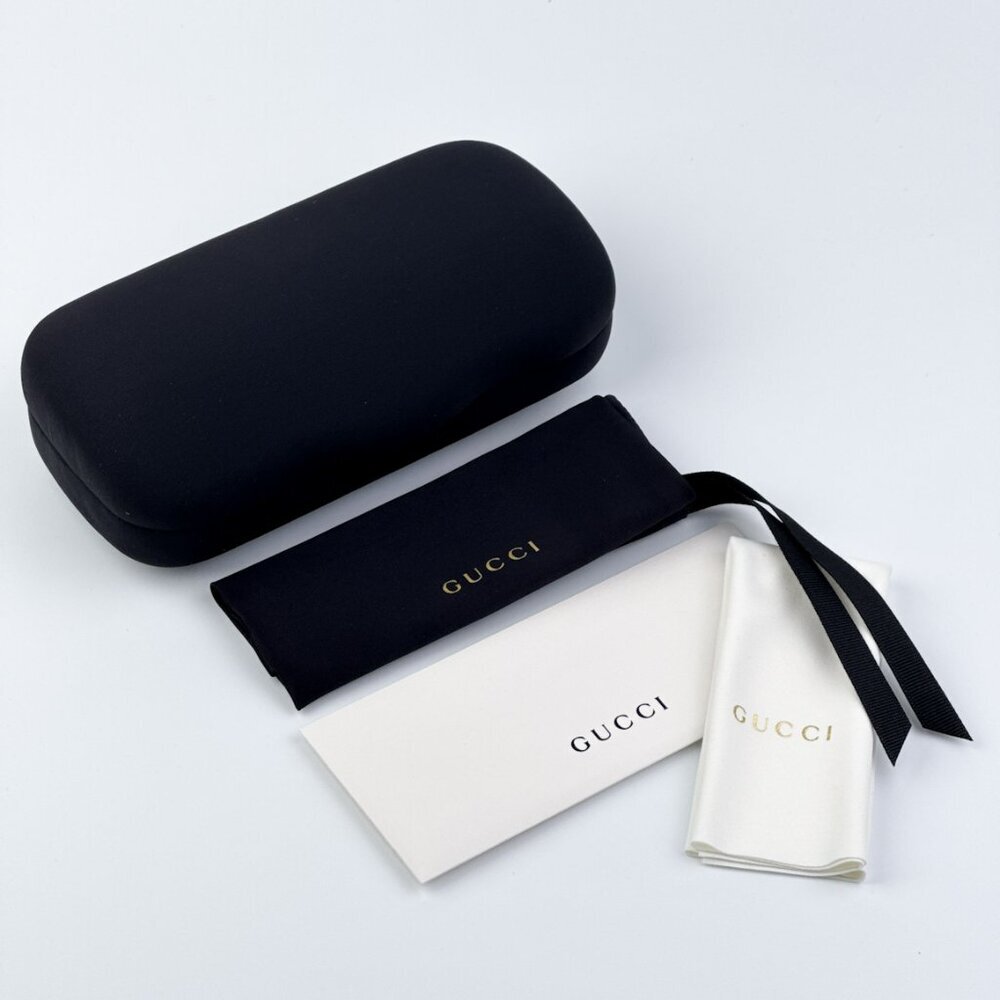 Gucci GG1627S 002 BRAND NEW Sunglasses Black Havana Grey Oval Unisex - Picture 9 of 9